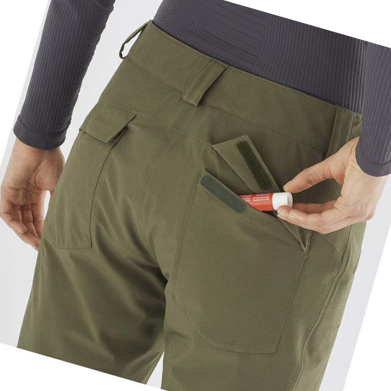 Pantalones De Esquí Salomon EDGE Mujer Verde Oliva | ERTJCAK-69