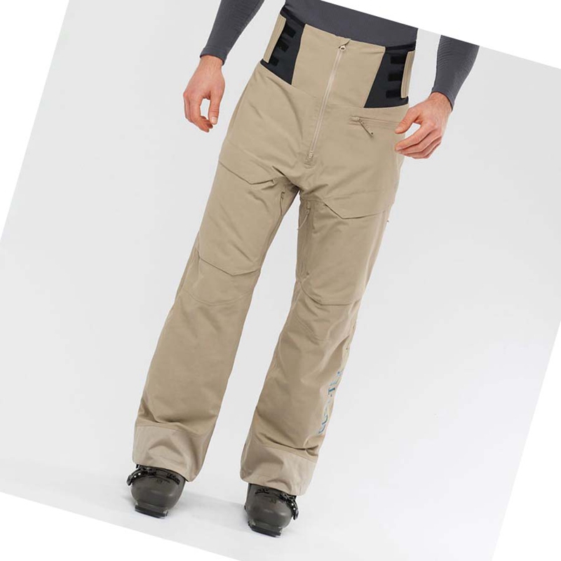 Pantalones De Esquí Salomon GRAVITY GORE-TEX Hombre Marrones | IKMNUTH-83