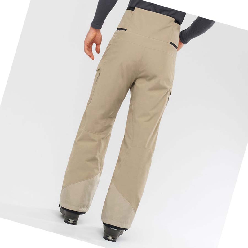 Pantalones De Esquí Salomon GRAVITY GORE-TEX Hombre Marrones | IKMNUTH-83