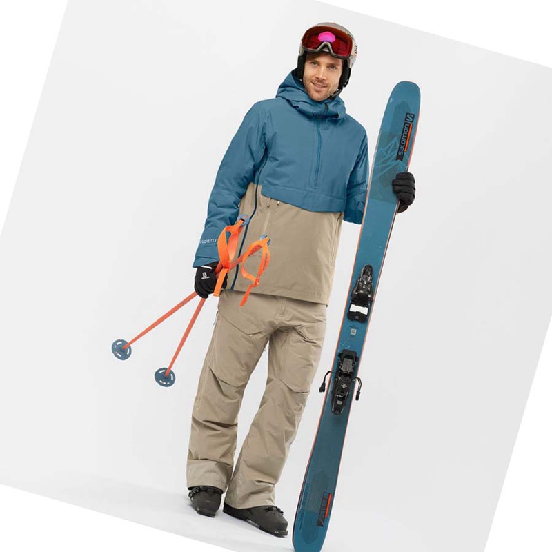 Pantalones De Esquí Salomon GRAVITY GORE-TEX Hombre Marrones | IKMNUTH-83