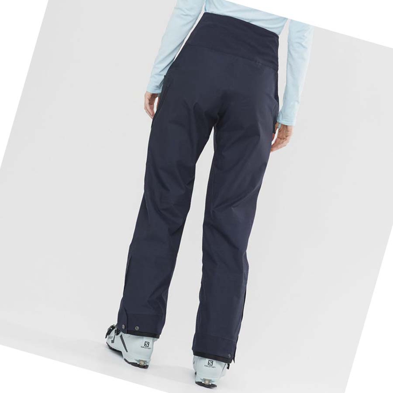 Pantalones De Esquí Salomon OUTPEAK GORE-TEX 3L Mujer Azules | SXALNUR-93