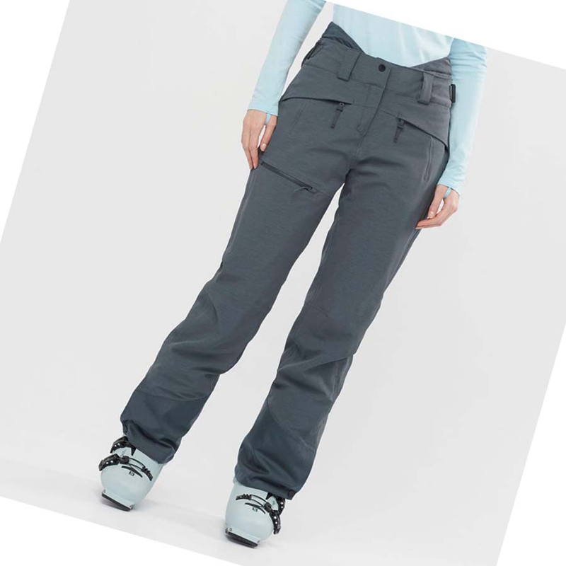 Pantalones De Esquí Salomon PROOF LIGHT Mujer Gris | HQPNEXY-97