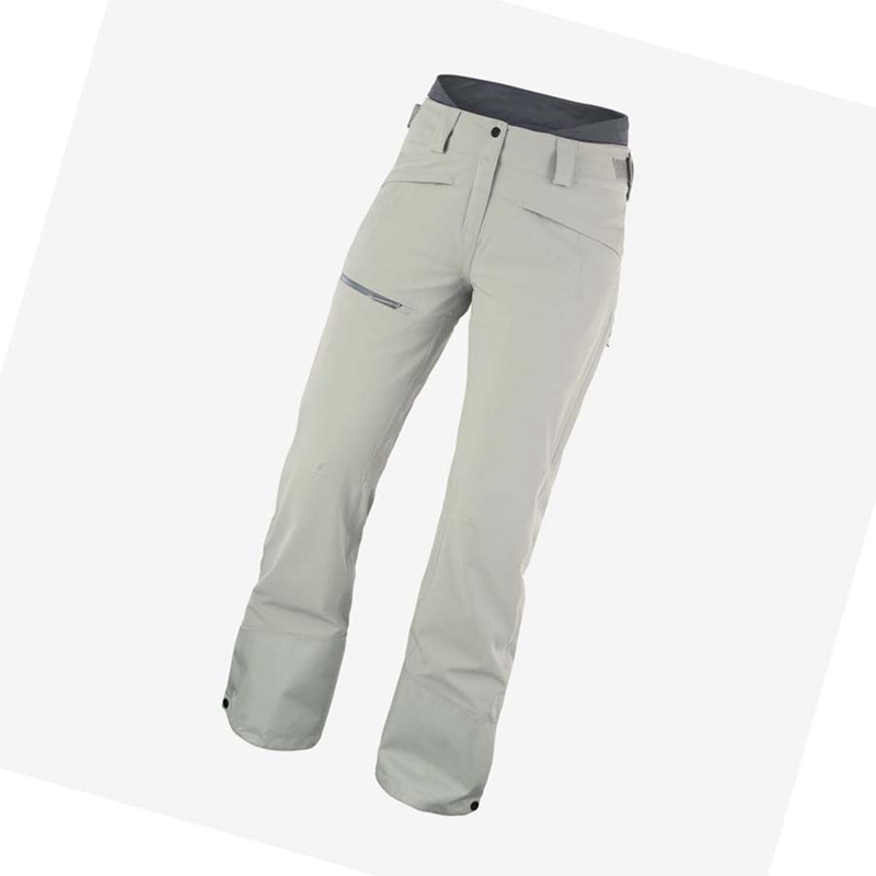 Pantalones De Esquí Salomon PROOF LIGHT Mujer Beige | UAMJPWH-98