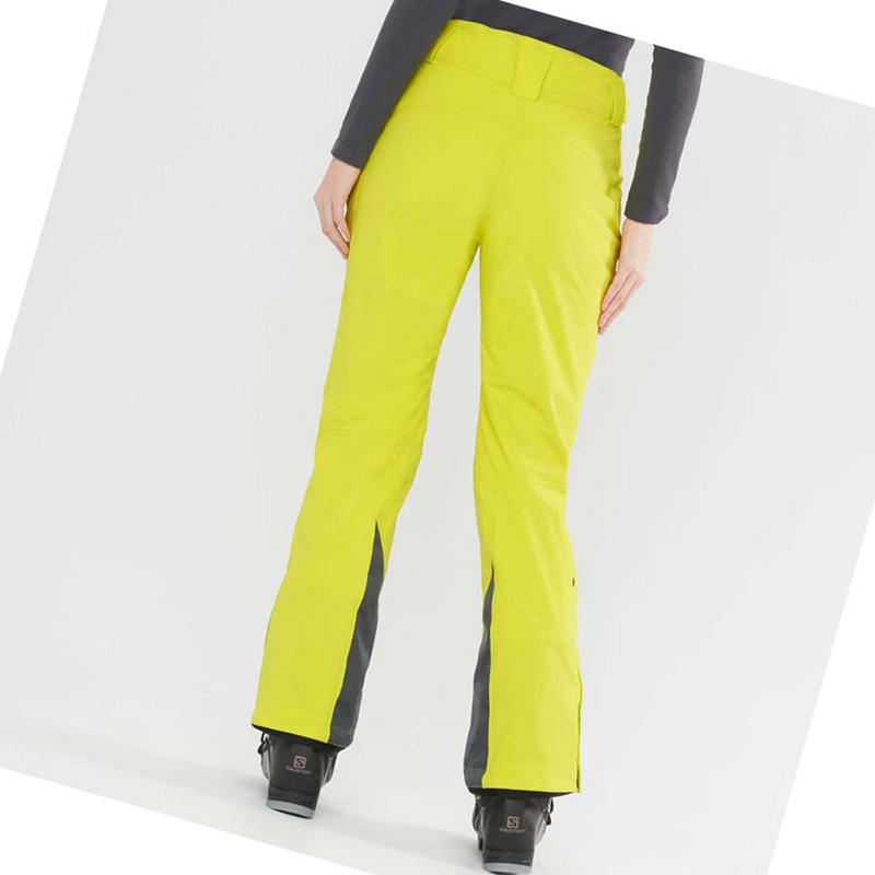 Pantalones De Esquí Salomon THE BRILLIANT Mujer Verde | DWFVTMQ-19