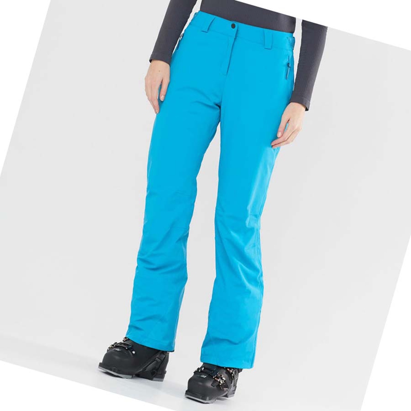 Pantalones De Esquí Salomon THE BRILLIANT Mujer Azules | QAVRUWS-30