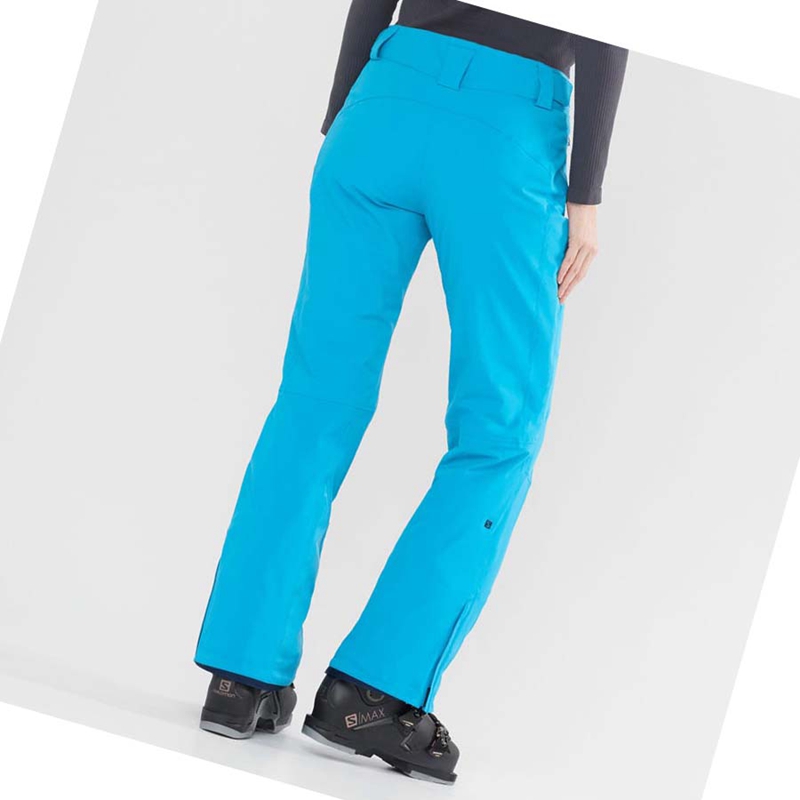 Pantalones De Esquí Salomon THE BRILLIANT Mujer Azules | QAVRUWS-30