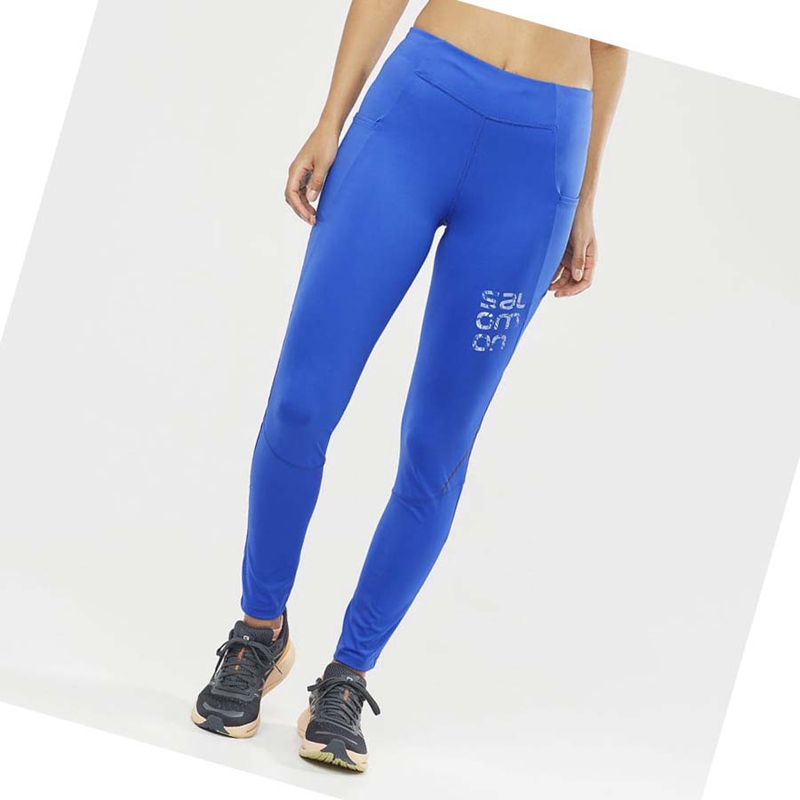 Pantalones Salomon CROSS RUN 28'' Mujer Azules | FTBRUHO-95