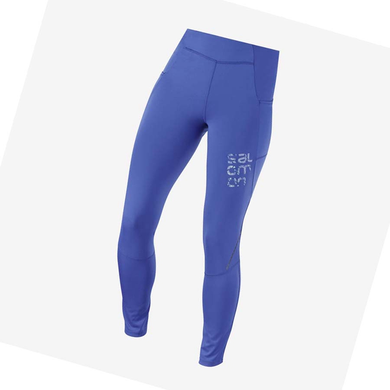 Pantalones Salomon CROSS RUN 28\'\' Mujer Azules | FTBRUHO-95