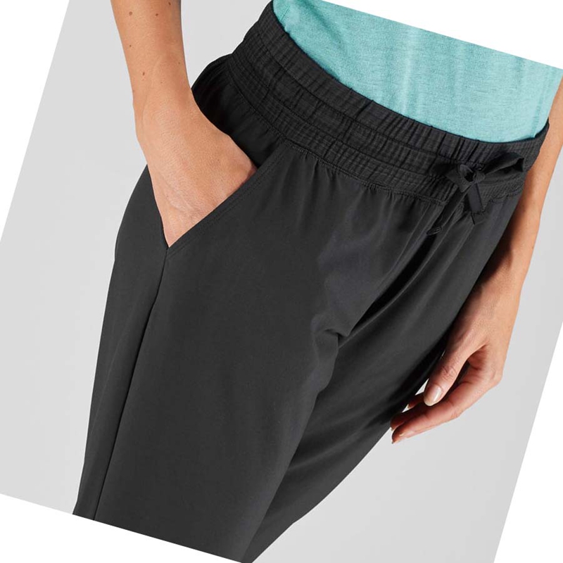 Pantalones Salomon ESSENTIAL LIGHT Mujer Negras | OGQMRVL-67