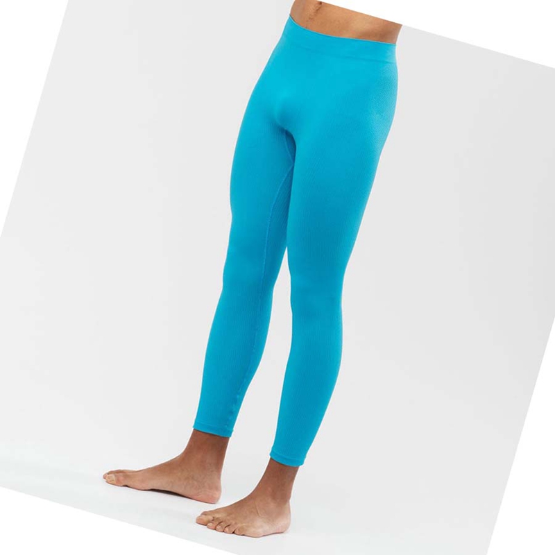 Pantalones Salomon ESSENTIAL SEAMLESS Hombre Azules | MQERTKU-37