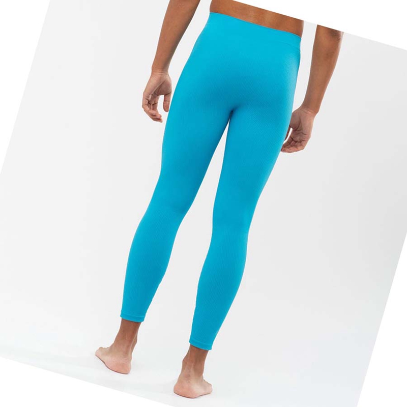 Pantalones Salomon ESSENTIAL SEAMLESS Hombre Azules | MQERTKU-37