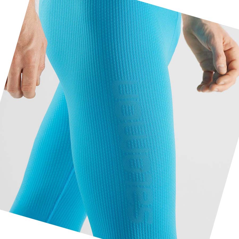 Pantalones Salomon ESSENTIAL SEAMLESS Hombre Azules | MQERTKU-37