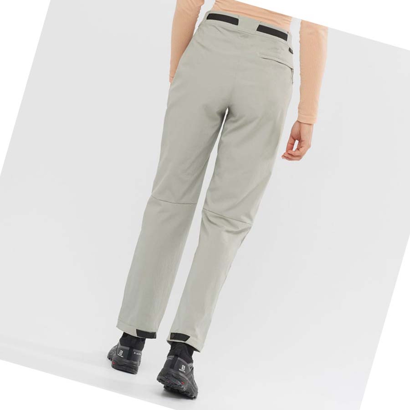 Pantalones Salomon OUTRACK Mujer Beige | AUYLDOM-95