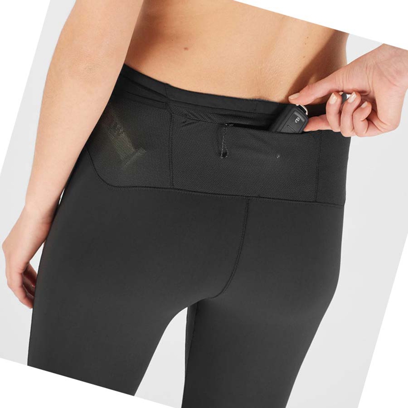 Pantalones Salomon XA WARM Mujer Negras | JWMFOAP-53