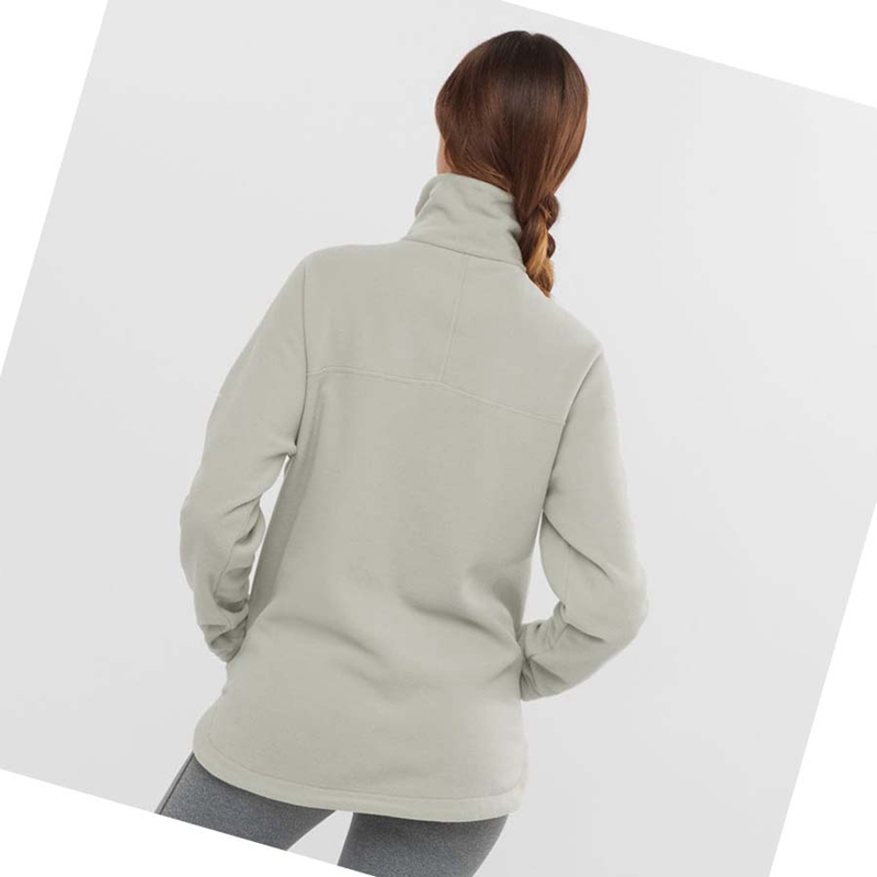 Sudadera Con Capucha Salomon ESSENTIAL COSY FLEECE Mujer Blancas | LKBGIOP-34