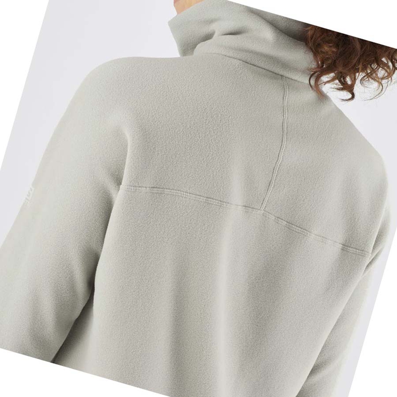 Sudadera Con Capucha Salomon ESSENTIAL COSY FLEECE Mujer Blancas | LKBGIOP-34