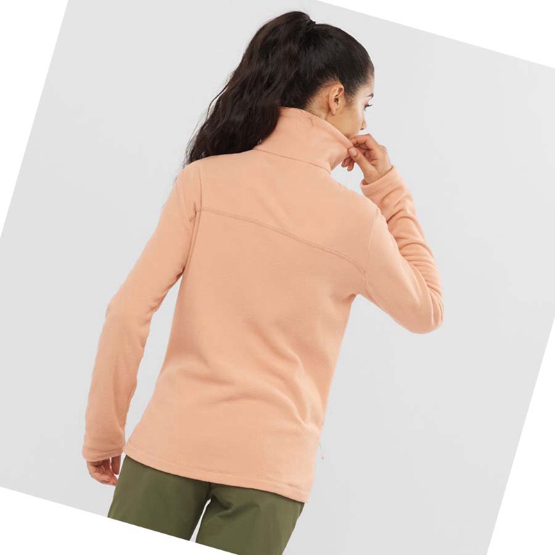 Sudadera Con Capucha Salomon ESSENTIAL COSY FLEECE Mujer Rosas | ZGCAEHY-47