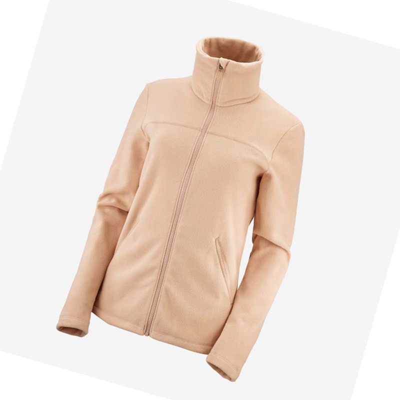 Sudadera Con Capucha Salomon ESSENTIAL COSY FLEECE Mujer Rosas | ZGCAEHY-47