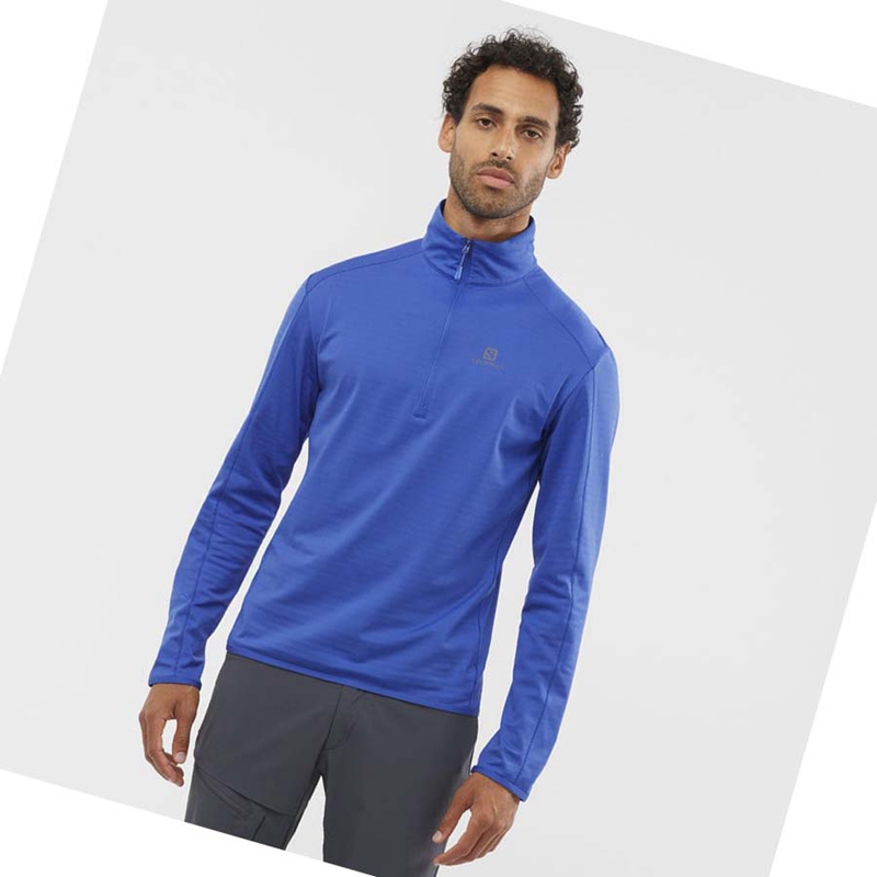 Sudadera Con Capucha Salomon ESSENTIAL LIGHTWARM Hombre Azules | LQGHBUD-92