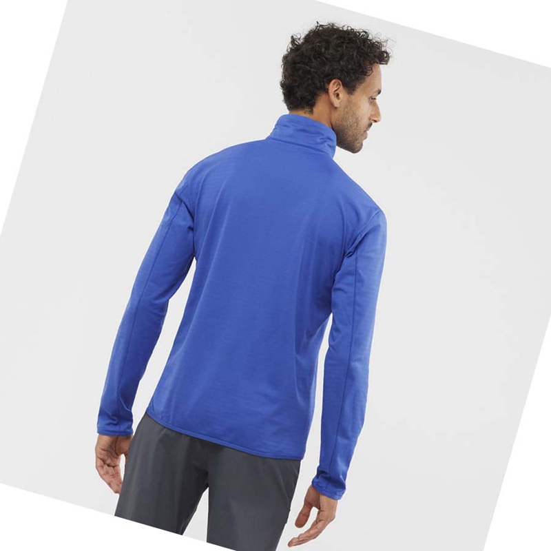 Sudadera Con Capucha Salomon ESSENTIAL LIGHTWARM Hombre Azules | LQGHBUD-92