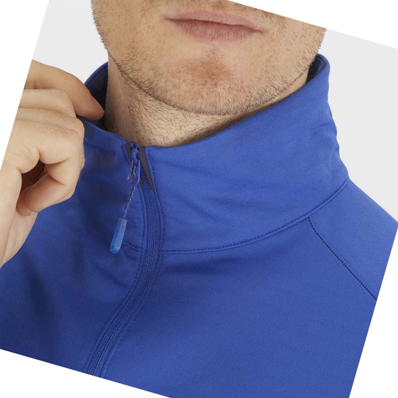 Sudadera Con Capucha Salomon ESSENTIAL LIGHTWARM Hombre Azules | LQGHBUD-92