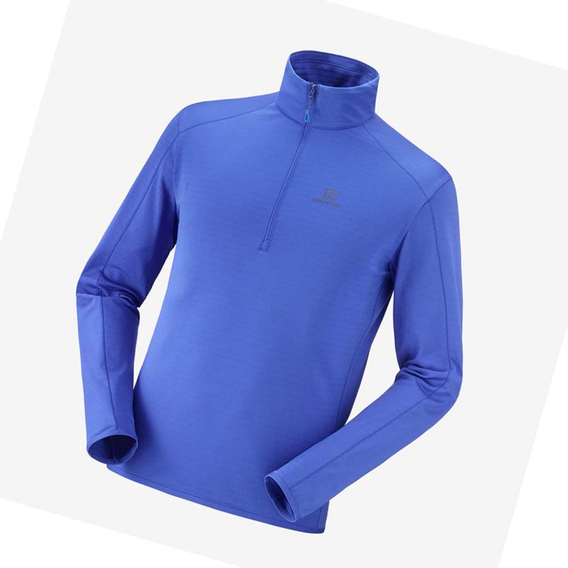 Sudadera Con Capucha Salomon ESSENTIAL LIGHTWARM Hombre Azules | LQGHBUD-92