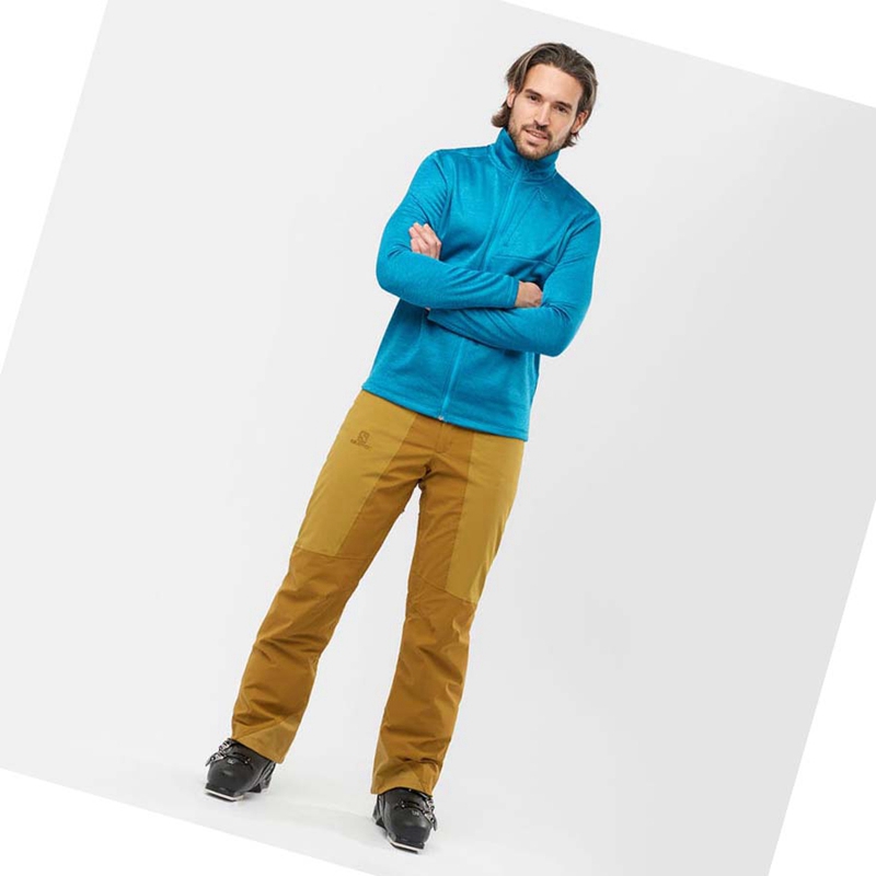 Sudadera Con Capucha Salomon ESSENTIAL LIGHTWARM HEATHER Hombre Azules | MKIQEYH-21