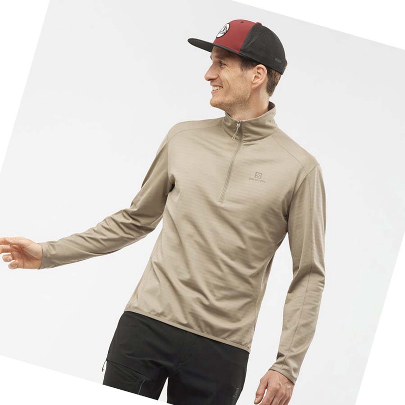 Sudadera Con Capucha Salomon ESSENTIAL LIGHTWARM Hombre Gris | PKLQMOZ-43