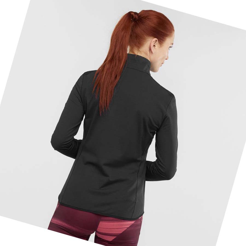 Sudadera Con Capucha Salomon ESSENTIAL LIGHTWARM Mujer Negras | REQCNWH-20