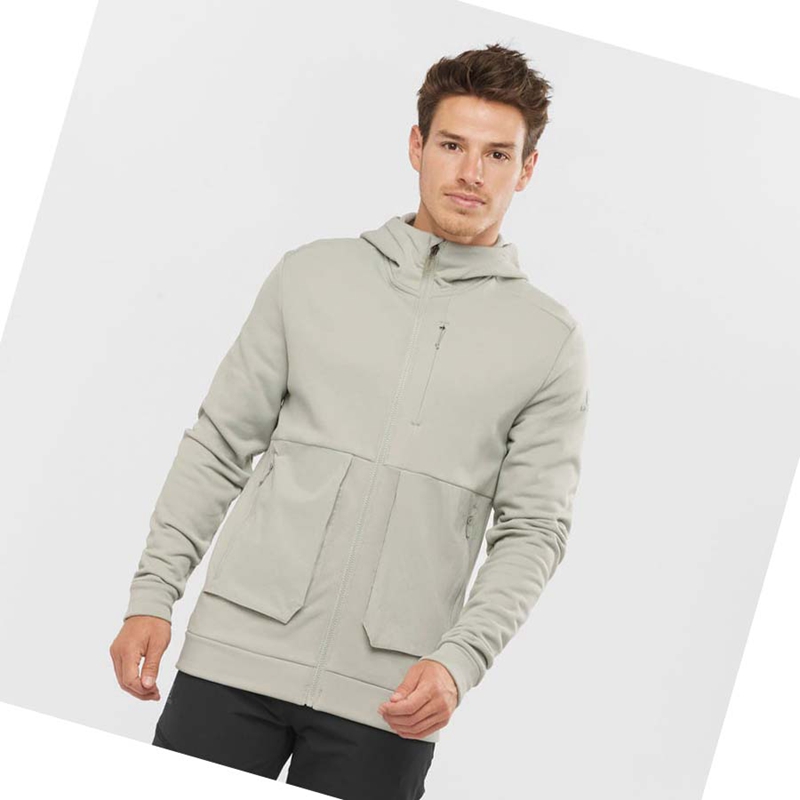 Sudadera Con Capucha Salomon ESSENTIAL WARM FLEECE Hombre Beige | TGQKBEL-40