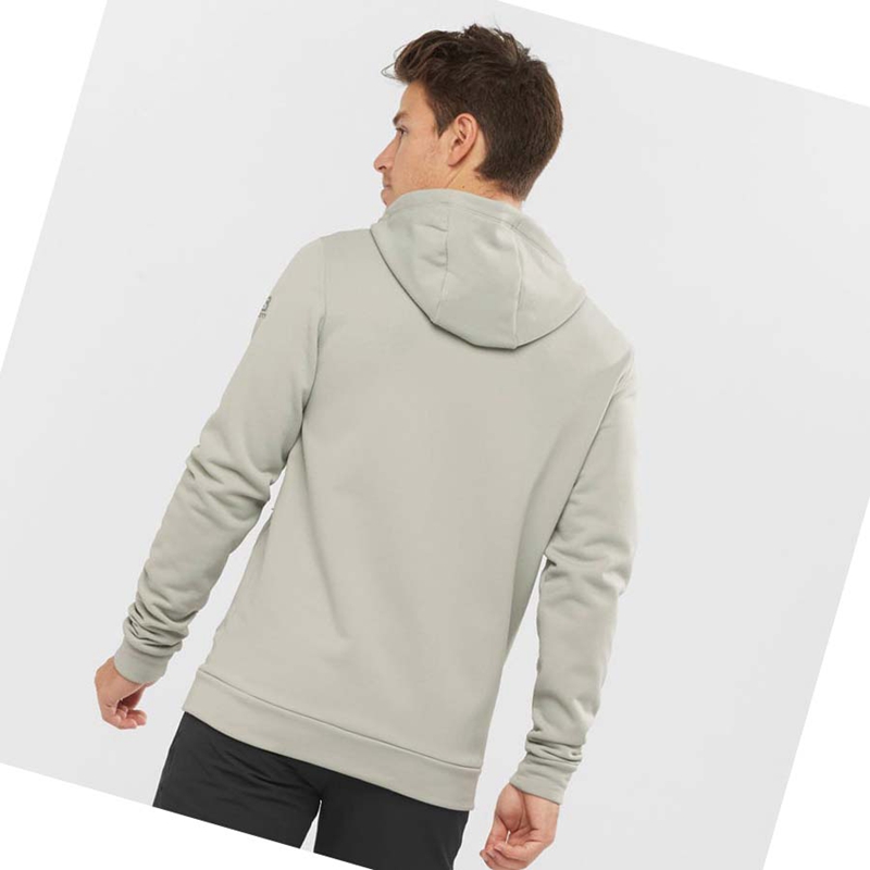 Sudadera Con Capucha Salomon ESSENTIAL WARM FLEECE Hombre Beige | TGQKBEL-40