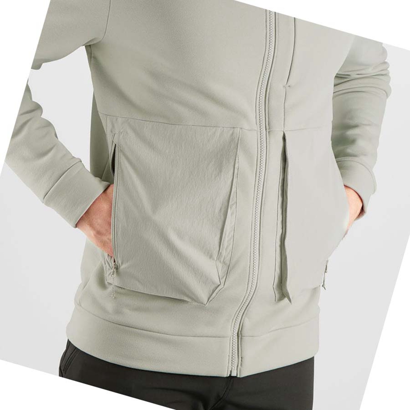 Sudadera Con Capucha Salomon ESSENTIAL WARM FLEECE Hombre Beige | TGQKBEL-40