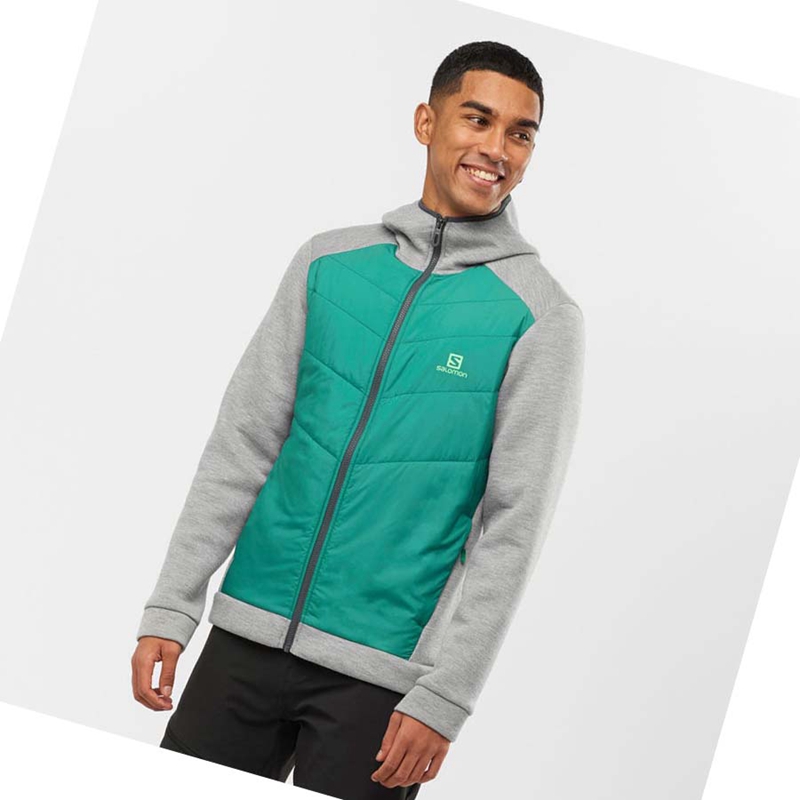 Sudadera Con Capucha Salomon ESSENTIAL XWARM HYBRID Hombre Verde | HJQGSLA-84