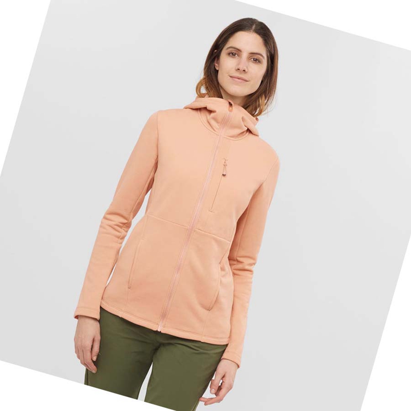 Sudadera Con Capucha Salomon ESSENTIAL XWARM Mujer Rosas | MSONIEW-43