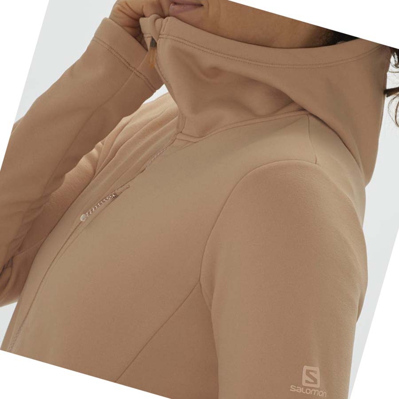 Sudadera Con Capucha Salomon ESSENTIAL XWARM Mujer Rosas | MSONIEW-43