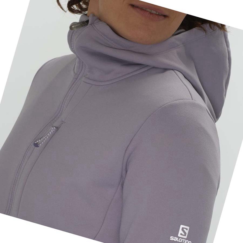 Sudadera Con Capucha Salomon ESSENTIAL XWARM Mujer Moradas | WZCABJV-94