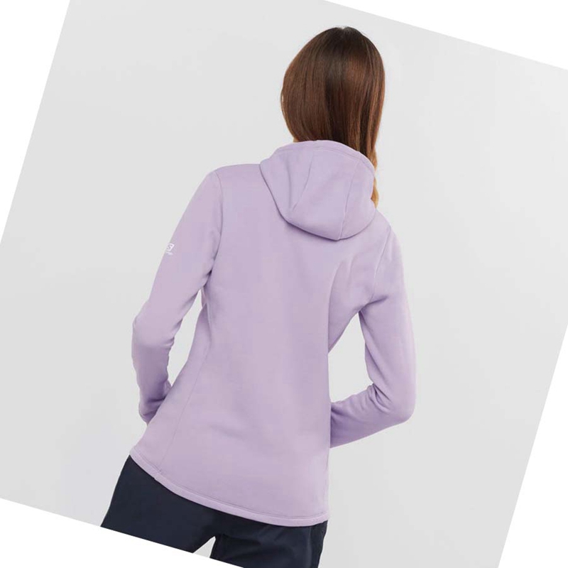 Sudadera Con Capucha Salomon ESSENTIAL XWARM Mujer Moradas | WZCABJV-94