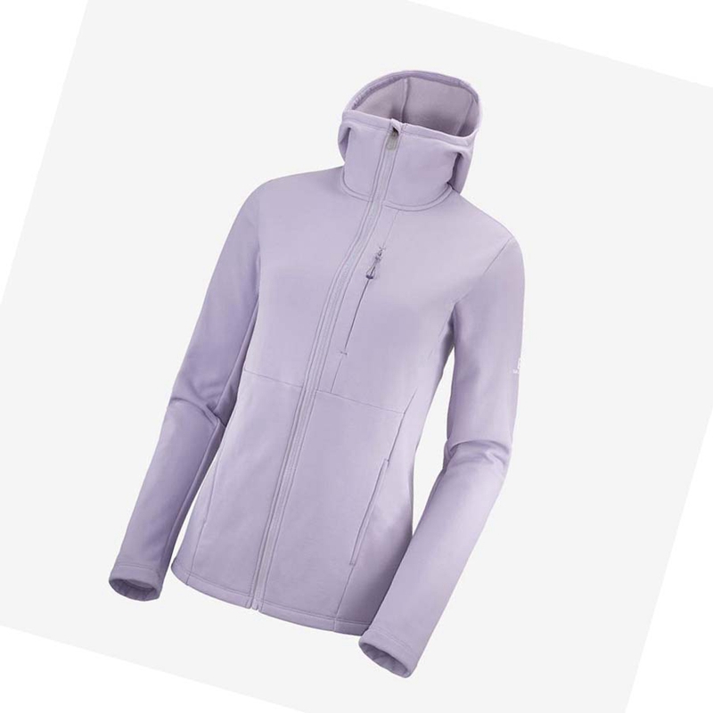 Sudadera Con Capucha Salomon ESSENTIAL XWARM Mujer Moradas | WZCABJV-94