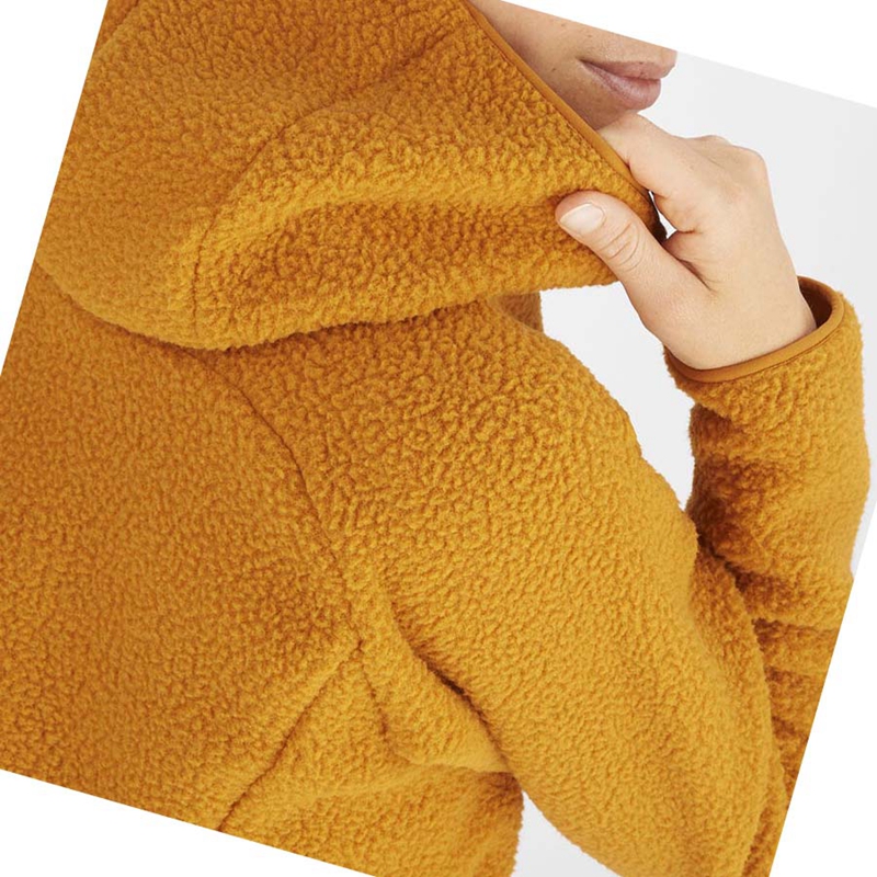 Sudadera Con Capucha Salomon OUTLINE WARM TEDDY Mujer Naranjas | IVTYWGU-38