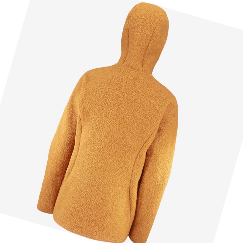 Sudadera Con Capucha Salomon OUTLINE WARM TEDDY Mujer Naranjas | IVTYWGU-38