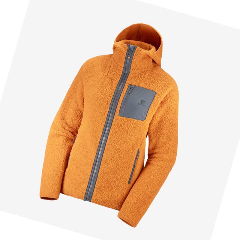 Sudadera Con Capucha Salomon OUTLINE WARM TEDDY Mujer Naranjas | IVTYWGU-38