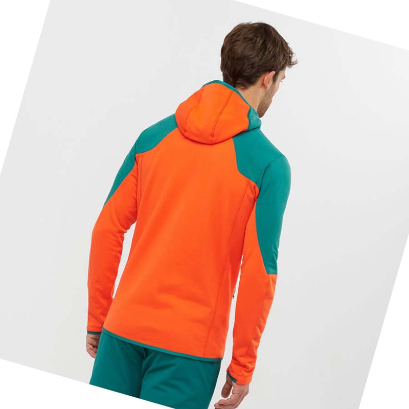 Sudadera Con Capucha Salomon OUTLINE WARM HYBRID Hombre Verde | JMWPOSX-63