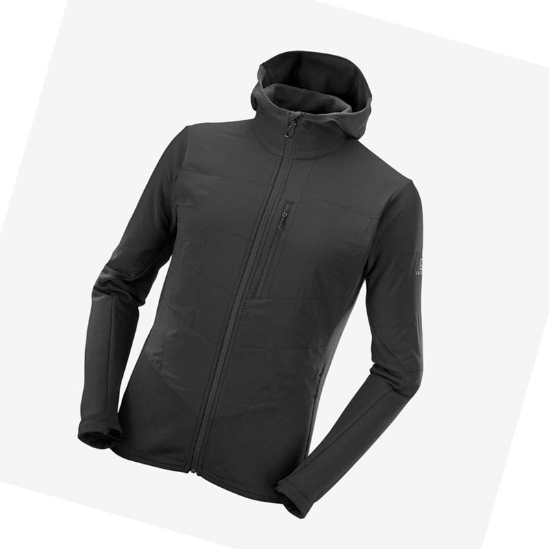 Sudadera Con Capucha Salomon OUTLINE WARM HYBRID Hombre Negras | PMRABJF-97