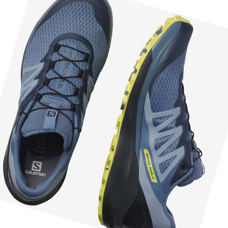 Zapatillas De Trail Running Salomon SENSE RIDE 4 Hombre Gris | ELMCIBH-90