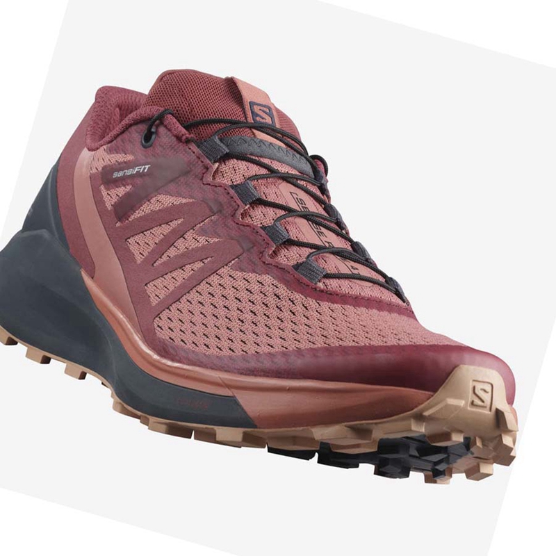 Zapatillas De Trail Running Salomon SENSE RIDE 4 Mujer Moradas Naranjas | KLMNEJD-86