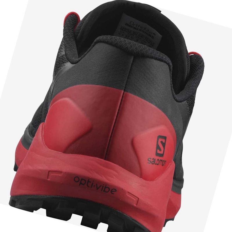 Zapatillas De Trail Running Salomon SENSE RIDE 4 Hombre Negras Rojas | NGFYMJQ-13