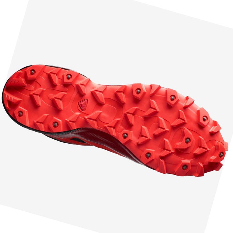 Zapatillas De Trail Running Salomon SNOWSPIKE CLIMASALOMON™ WATERPROOF Mujer Negras Rojas | PGUHDZR-16