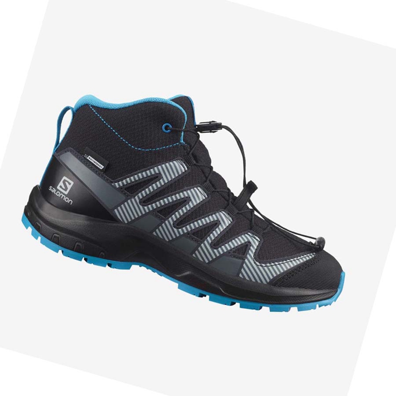 Zapatillas De Trail Running Salomon XA PRO V8 MID CLIMASALOMON™ WATERPROOF Niños Negras | OKZIAYP-92