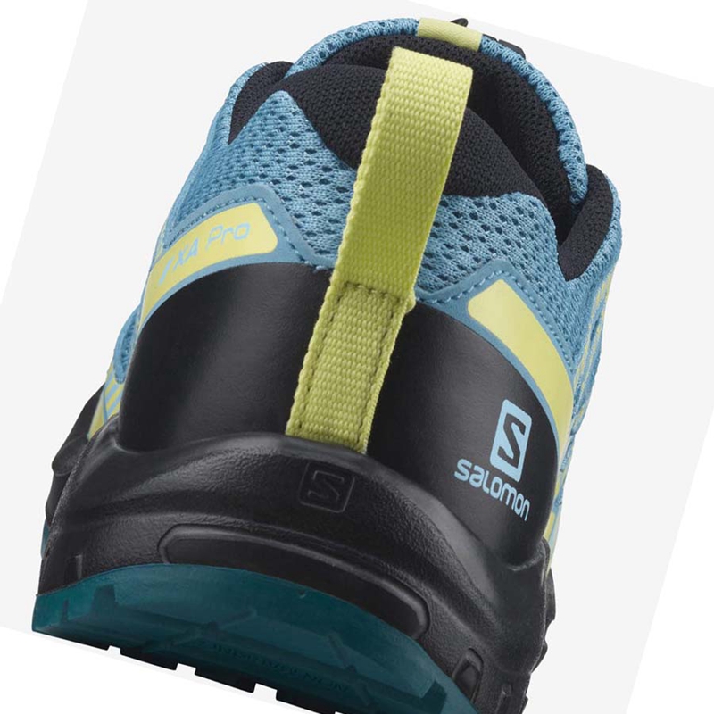 Zapatillas De Trail Running Salomon XA PRO V8 Niños Azules | REWAUKZ-50