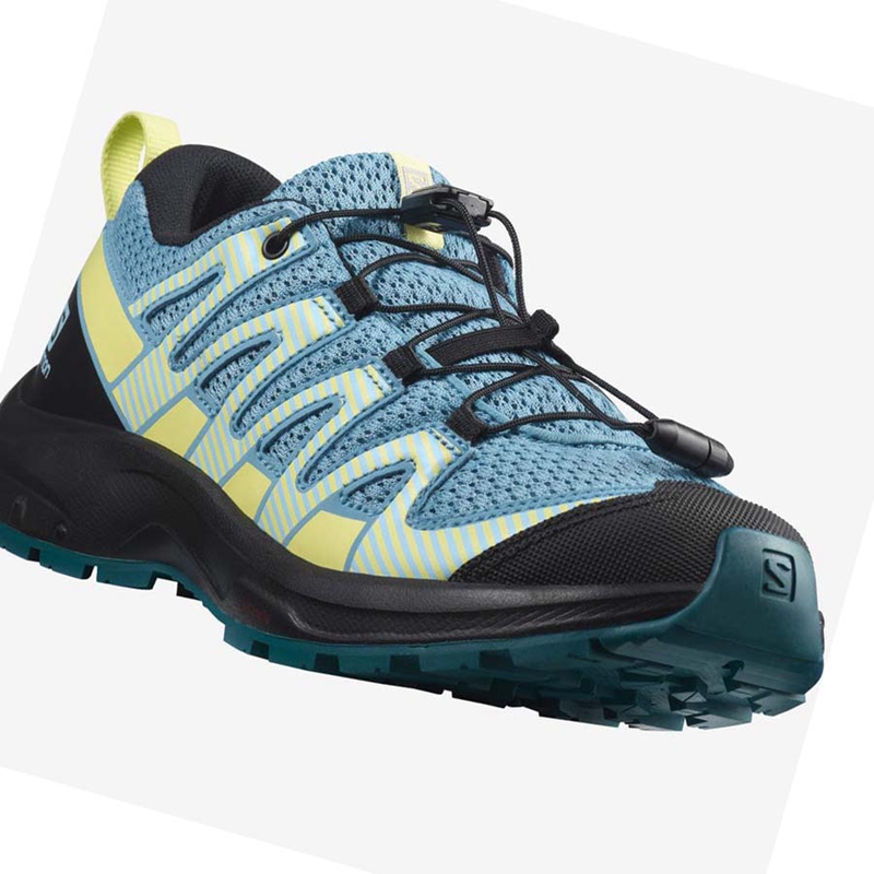 Zapatillas De Trail Running Salomon XA PRO V8 Niños Azules | REWAUKZ-50